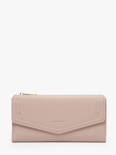 Portefeuille David jones Roze saffiano P164